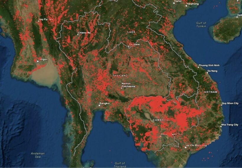 Thailand on fire - NASA satellite website tracks the country's farm fires | News by Thaiger
