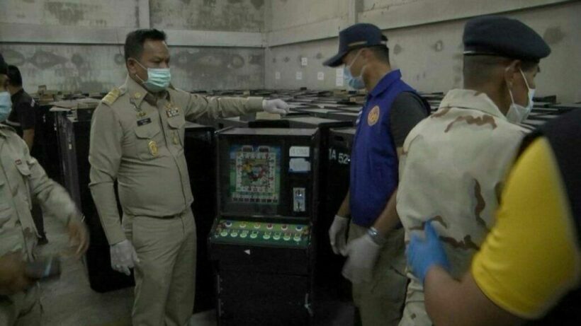 Gambling crackdown continues, 400 slot machines seized in warehouse raid