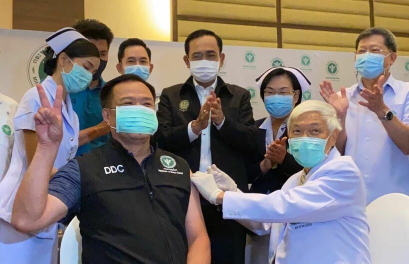 Public Health Minister gets first Covid-19 vaccine shot in Thailand