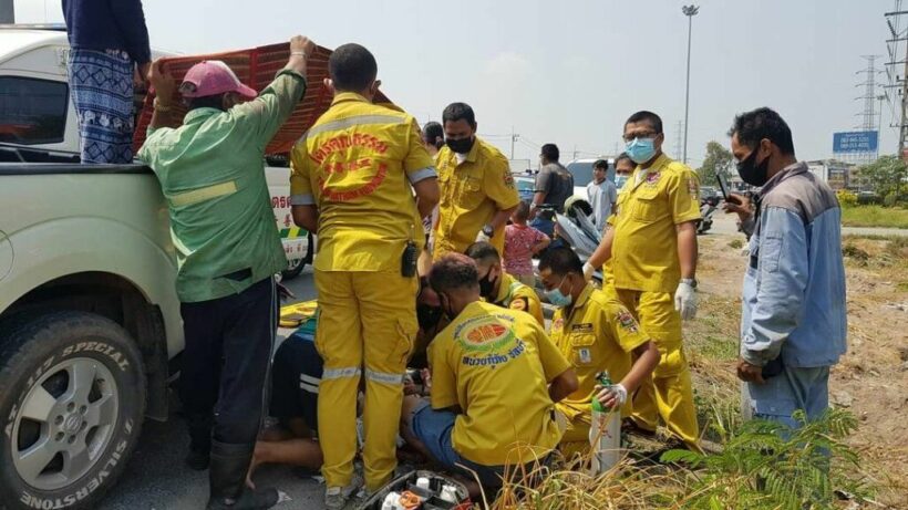 Bike rider killed after crashing motorbike into parked truck in Chon Buri