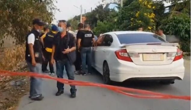 Man shot after crashing into police cars and firing shots at officers in Chon Buri