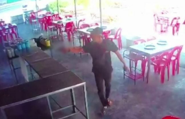 Police officer’s son caught on camera firing shots at Thai restaurant