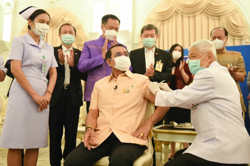 PM Prayut Chan-o-cha gets the first AstraZeneca jab in Thailand