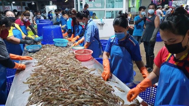 Samut Sakhon shrimp market, recent Covid-19 wave’s epicentre, is back open and bustling