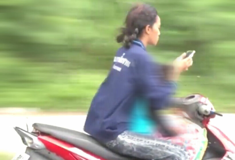 Teen crashes motorbike into parked car while looking at phone