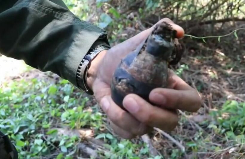 Man finds live hand grenade in Pattaya area forest – VIDEO