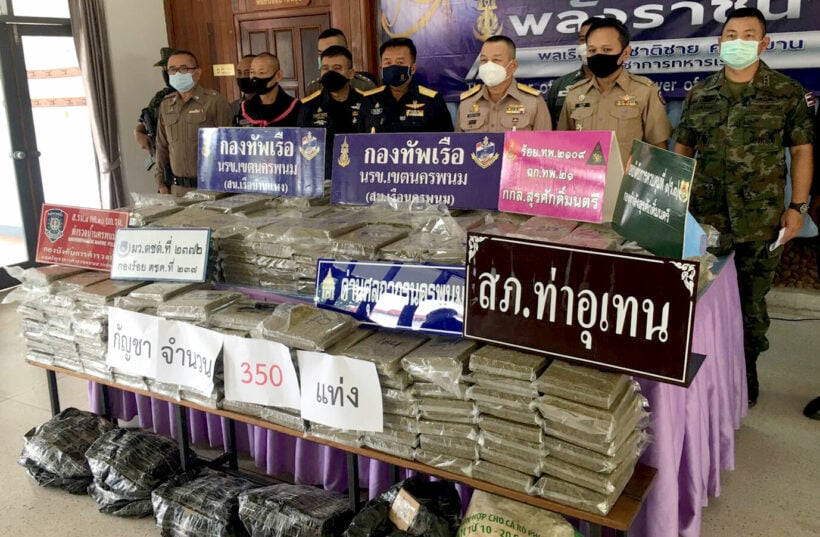 350kg of compressed marijuana seized off Mekong River