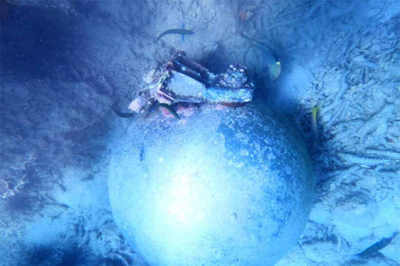 Unidentified metal sphere underwater near Phuket is not a bomb