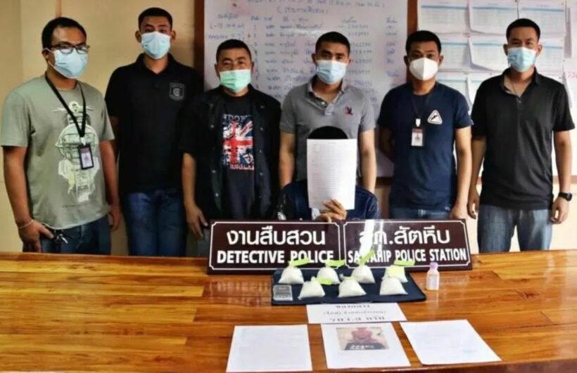 Man arrested in Sattahip Chon Buri with 700g of crystal meth