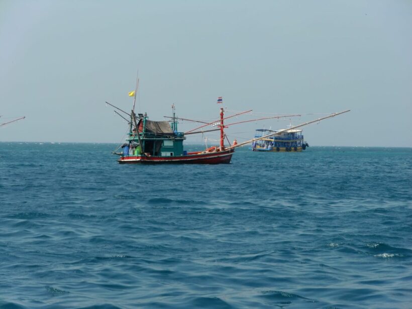 Andaman Sea. Harpoon Fishing, Thailand.