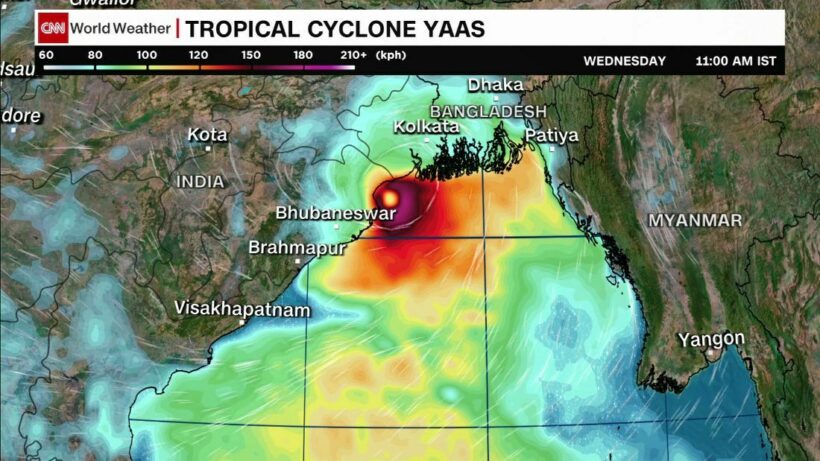 Southern Thailand: Wet weather forecast from tropical cyclone Yaas