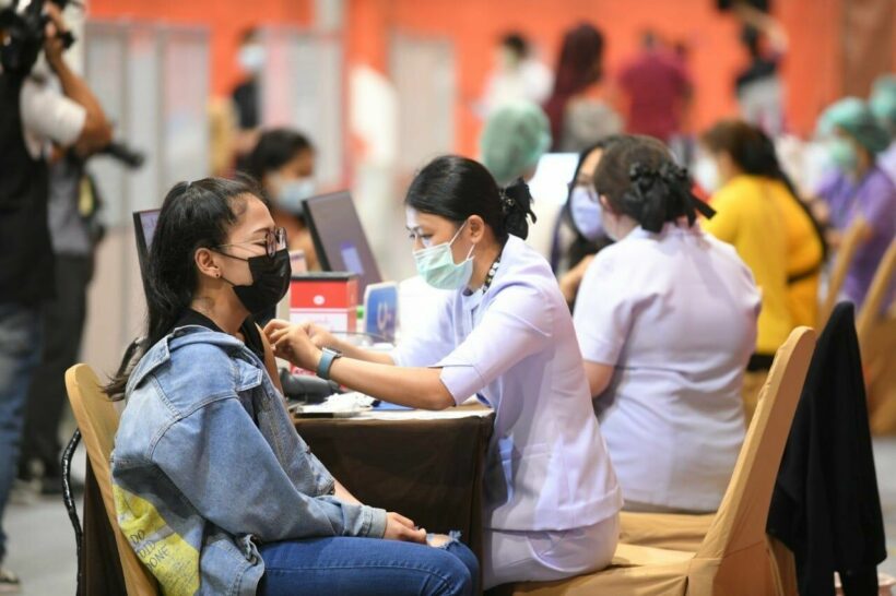 Covid-19 vaccination hub opens at Central Plaza mall in Bangkok