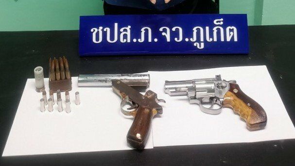 Phuket police raids nab suspects for allegedly having guns, drugs, kratom