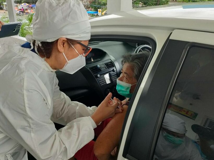 Phuket’s main Covid vaccination centre offers drive-through service for elderly patients