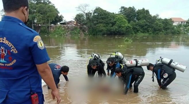 19 year old man drowns in a Kanchanaburi river while rescuing his puppy