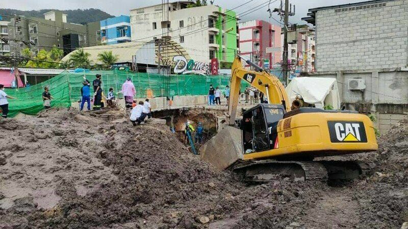 Phuket construction worker drowns after getting stuck under storm drain