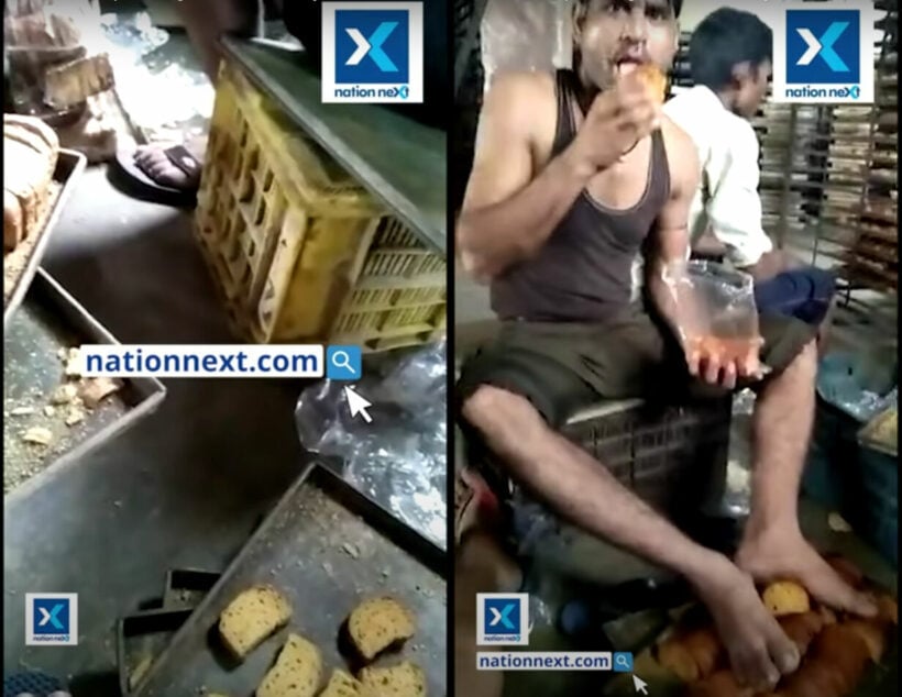 Video of feet on bread appears to be from India, not Thailand