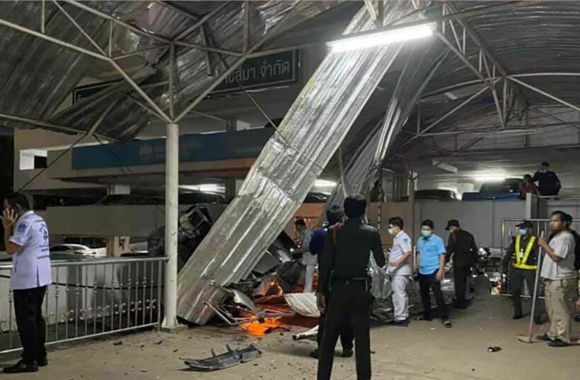 Pickup truck falls 6 stories from 8th floor parking garage