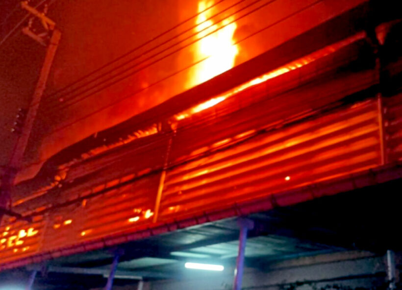 Fire at Samut Prakan shoe factory rages for 3 hours