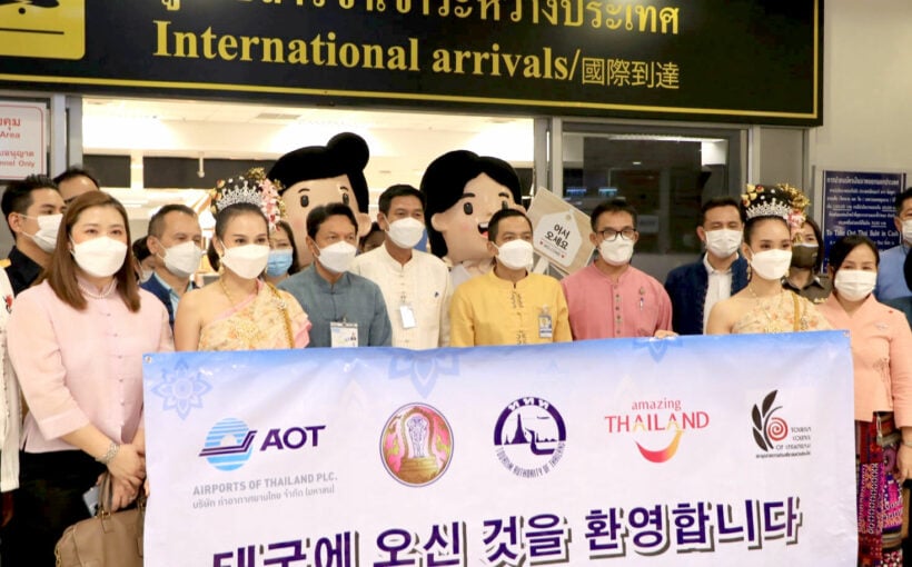 Chiang Mai airport welcomes first international flight, 83 tourists