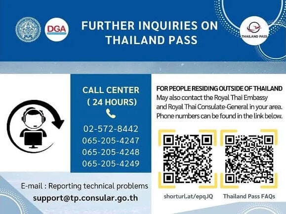 ความช่วยเหลือผ่านประเทศไทย  กรมการกงสุล