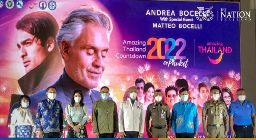 UPDATE: Andrea Bocelli performs in Phuket to host in 2022 |  Thaiger News