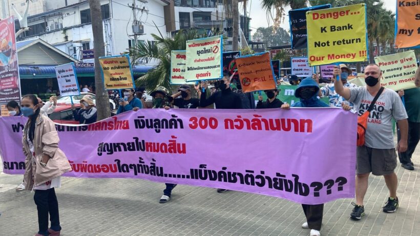 Pattaya residents and expats accuse bank manager of fraud, hold protest