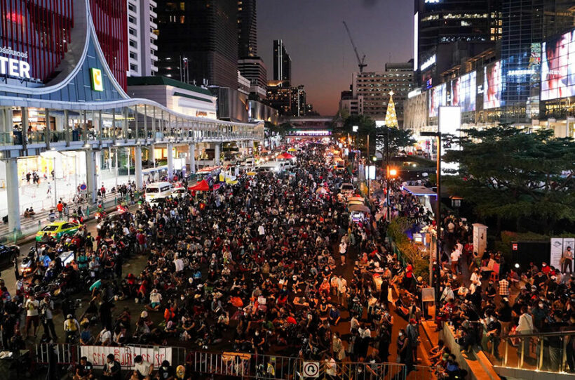 Pro-democracy activists rally in Bangkok, call for lèse-majesté law to be abolished