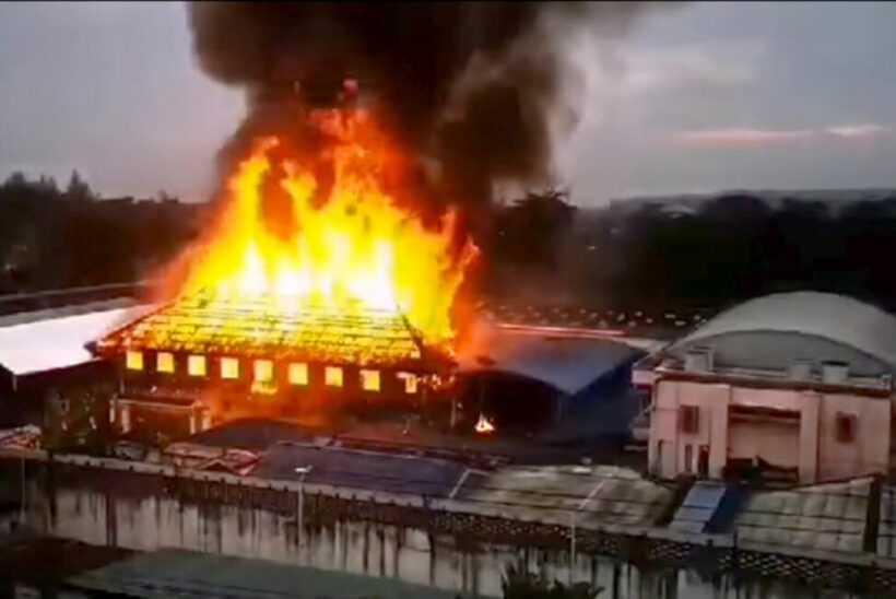 Second riot in Krabi Prison sees 14 injuries an massive fire