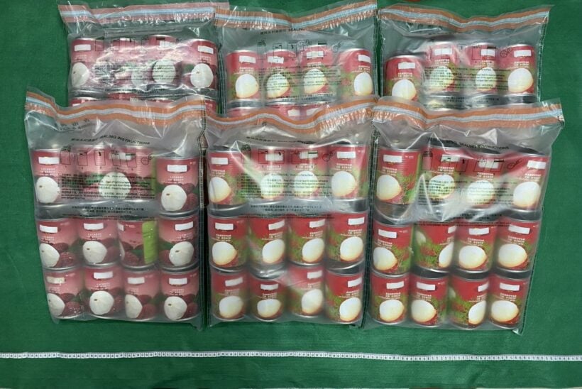 Hong Kong officials seize heroin hidden in canned fruits imported from Thailand