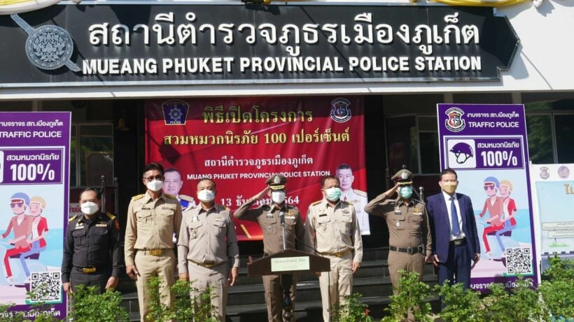 Phuket police launch road safety campaign called “100% helmet”