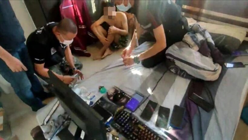 Two illegal online gambling suspects arrested in Chon Buri, police search for employer