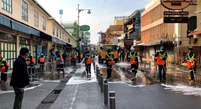 Khao San Road getting cleaned, staff tested after 11 partygoers test positive for Covid-19