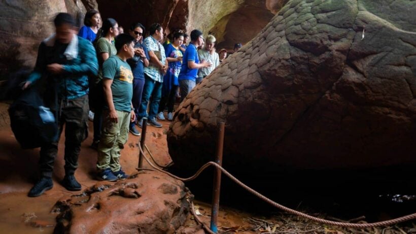 Crowded tourists at Naga Cave