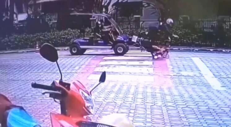 Father asks police to investigate accident, claims American crashed golf cart, injured his son