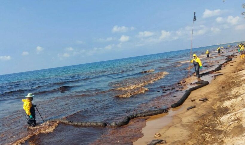 Swimmers, beach-goers advised to avoid 3 areas of beach affected by Rayong oil spill