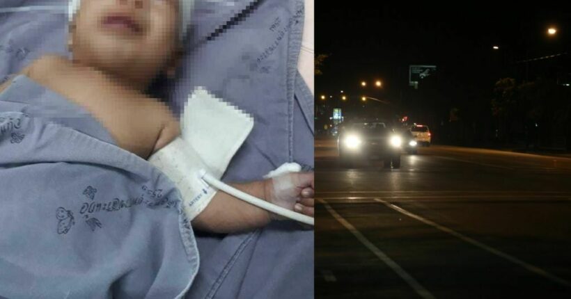 Mother in Sa Kaeo allegedly drives a motorbike drunk, drops 4 month old baby