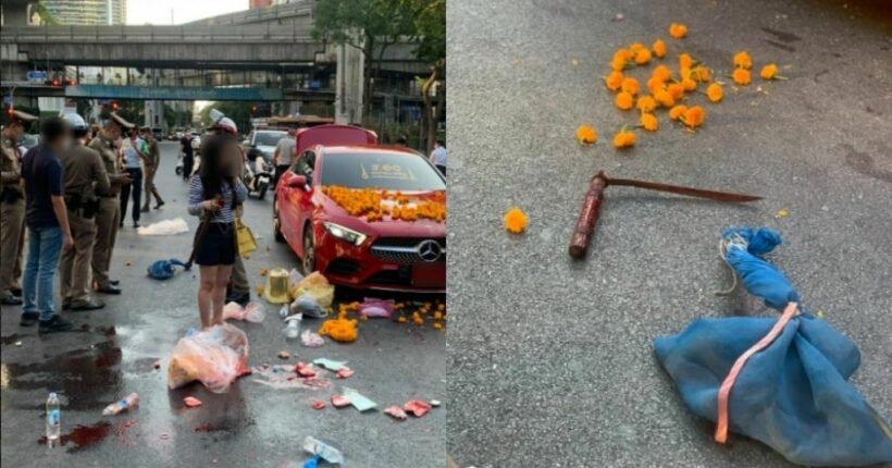 Bangkok man stops car, releases snakes, cuts himself in bizarre ritual-like act