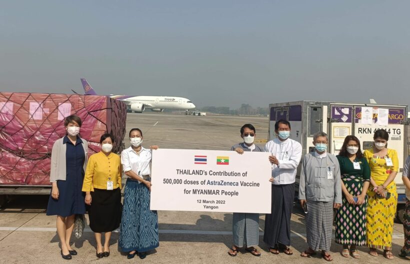 Thailand to donate 1 million doses of AstraZeneca vaccine to Myanmar