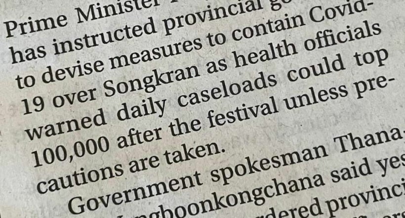 Thai government unleashes the fear machine for Songkran - OPINION | News by Thaiger