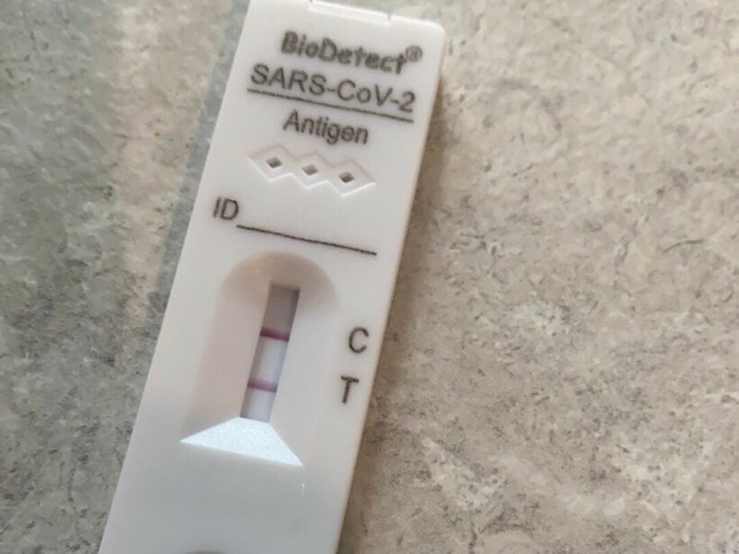 Covid test kit positive result