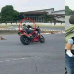Motorcycle event organisers apologise for allowing father to carry baby during big bike test drive | Thaiger