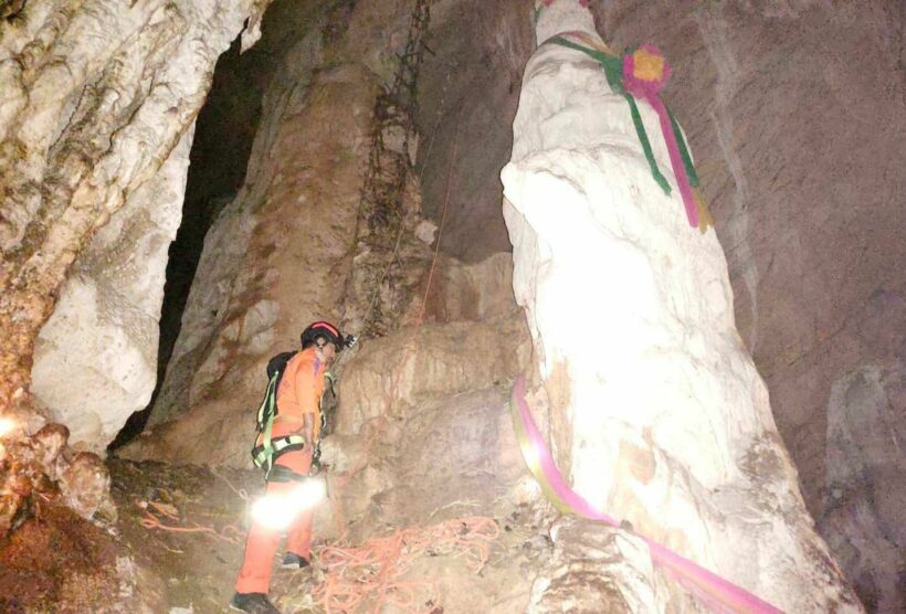 Monk survives 50 metre fall inside mountain cave in Kanchanaburi