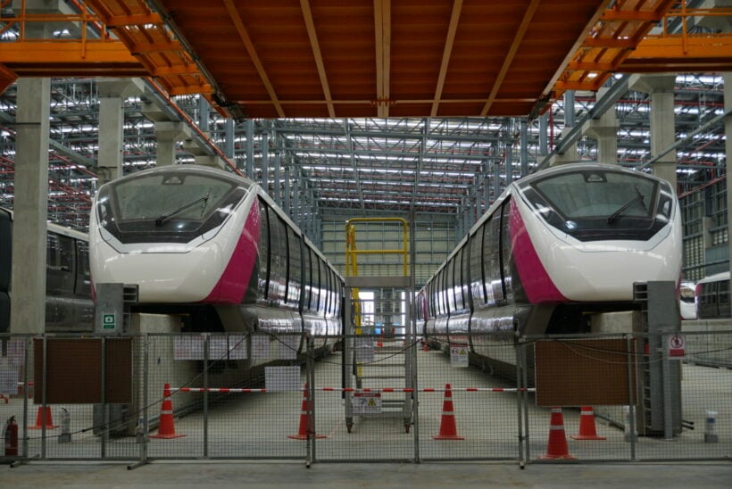 Pink line monorail extends free service during conductor rail repair