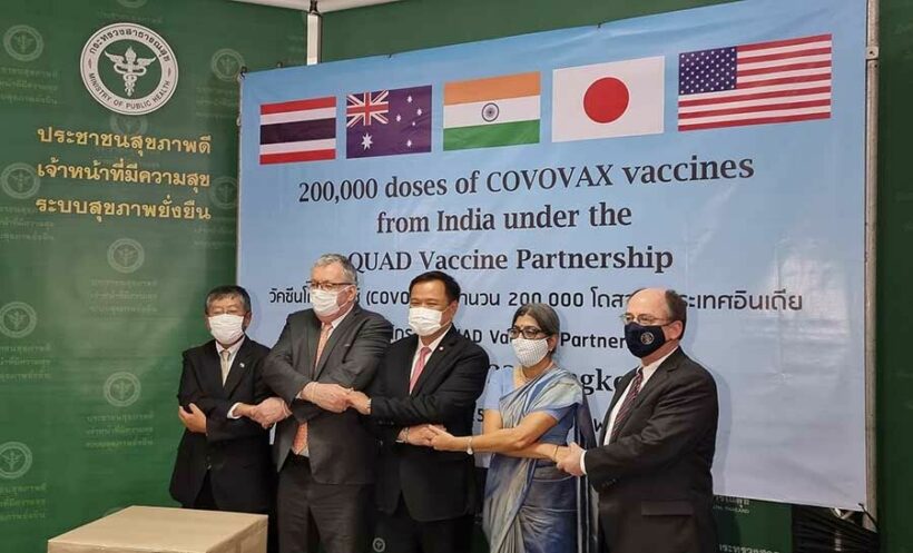 Thailand receives 200,000 Covavax doses donated by India, partners