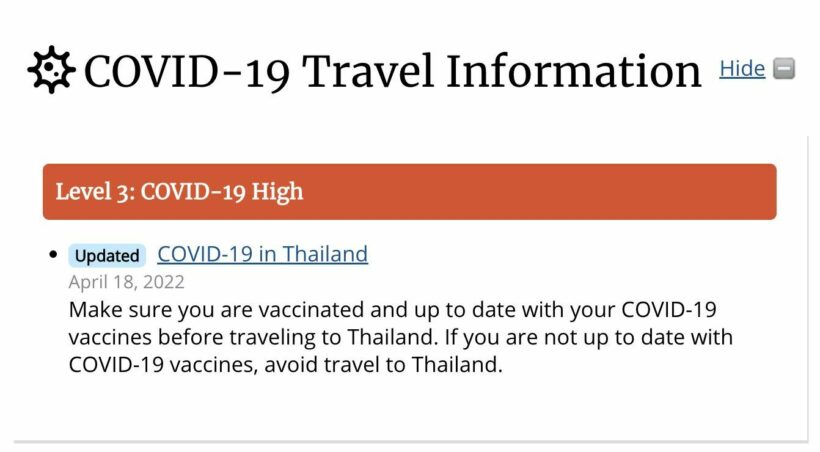 Thailand removed from US 'Do Not Travel' list, in travel advisory reshuffle | News by Thaiger
