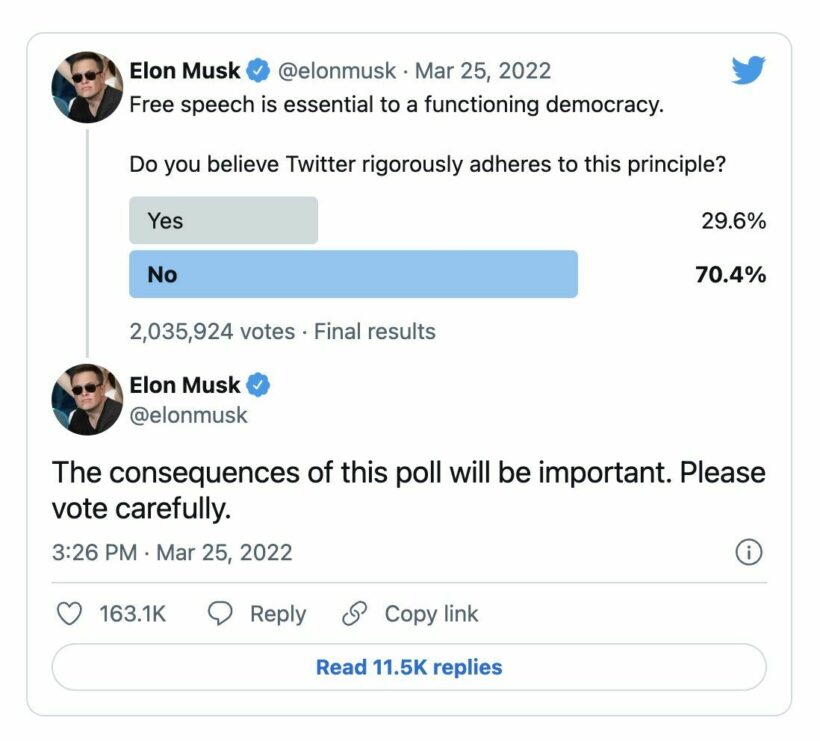 Elon Musk buys Twitter, vows to 'unlock' platform's 'tremendous potential' | News by Thaiger