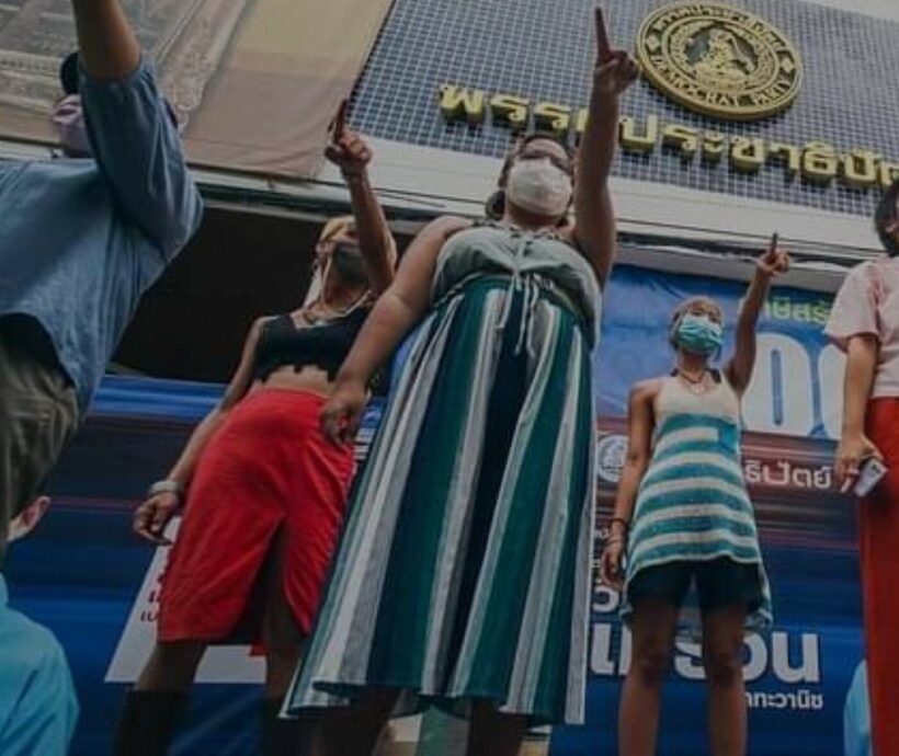 Thailand feminists protest at Democrat party HQ, demand justice in ‘#MeToo’ scandal