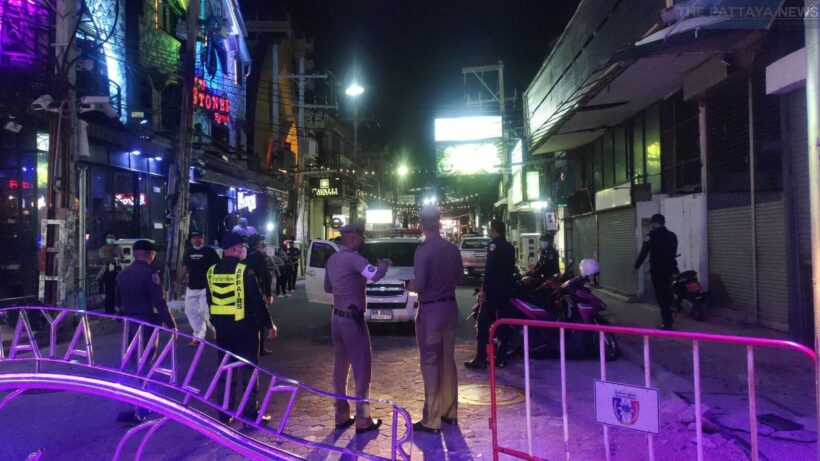 Police keep Pattaya’s Walking Street safe after reopening to cars