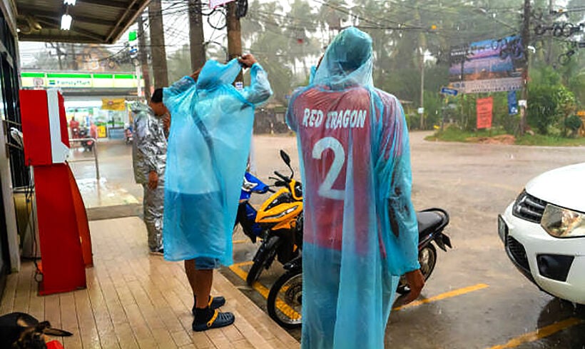 Have your rain poncho ready until Tuesday in Thailand!